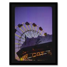 Artery8 Wonderland at Dusk Ocean New Jersey Margolies Framed Wall Art Print in Purple - Size: A4 - thumbnail 1