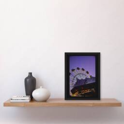 Artery8 Wonderland at Dusk Ocean New Jersey Margolies Framed Wall Art Print in Purple - Size: A4 - thumbnail 4