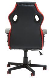 Orsina Ergonomic Black & Red Pu Home Office Chair, Comfortable Work From Home Chair, Movable Ergonomic Chair - thumbnail 4