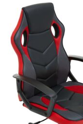 Orsina Ergonomic Black & Red Pu Home Office Chair, Comfortable Work From Home Chair, Movable Ergonomic Chair - thumbnail 5