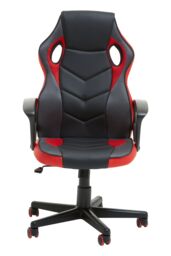 Orsina Ergonomic Black & Red Pu Home Office Chair, Comfortable Work From Home Chair, Movable Ergonomic Chair - thumbnail 2