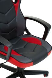 Orsina Ergonomic Black & Red Pu Home Office Chair, Comfortable Work From Home Chair, Movable Ergonomic Chair - thumbnail 6