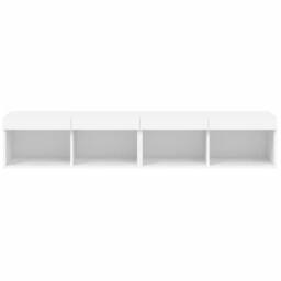 Berkfield Home TV Cabinets with LED Lights 2 pcs White 80x30x30 cm - Size: 80 x 30 x 30 cm - thumbnail 8