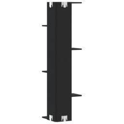 Berkfield Home Wall Corner Shelf Black 36.5x36.5x140 cm Engineered Wood - thumbnail 6