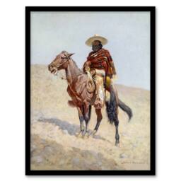 Artery8 A Mexican Vaquero Cowboy Frederic Remington Framed Wall Art Print - Size: A3 - thumbnail 1
