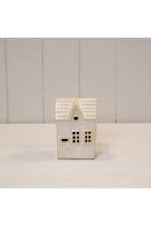 KDMD Stoneglazed Ceramic LED house. 6 hour timer in Off-White - thumbnail 2