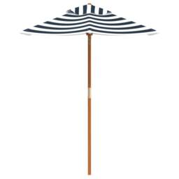 Berkfield Home Garden Umbrella for Kids with Wooden Pole √ò120x140 cm in Blue - Size: 120x140 cm - thumbnail 3
