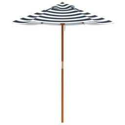 Berkfield Home Garden Umbrella for Kids with Wooden Pole √ò120x140 cm in Blue - Size: 120x140 cm - thumbnail 4