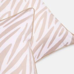 OHS 2 x Zebra Print Matte Velvet Cushion Cover Luxury Modern in Natural - Size: 45 cm x 45 cm - thumbnail 4