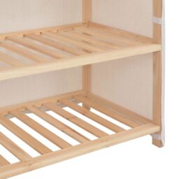Berkfield Home Shoe Cabinet with Cover White 79x40x80 cm Fabric - Size: 79 x 40 x 80 cm - thumbnail 4