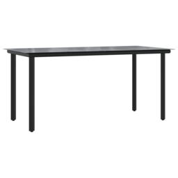 Berkfield Home 7 Piece Garden Dining Set Black Textilene & Steel - thumbnail 6