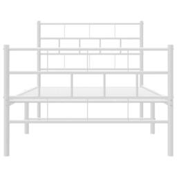 Berkfield Home Metal Bed Frame with Headboard & Footboard White 90x200 cm - thumbnail 5