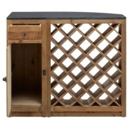 Orsina Storage Bar Island, Elegant Cupboard With Drawer For Livingroom, Stone Top Hallway Storage Cupboard in Natural - thumbnail 2