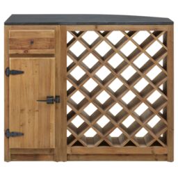 Orsina Storage Bar Island, Elegant Cupboard With Drawer For Livingroom, Stone Top Hallway Storage Cupboard in Natural - thumbnail 3