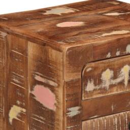 Berkfield Home Stylish Bedside Cabinet 37x32x50 cm Solid Wood Reclaimed - Size: 37 x 32 x 50 cm - thumbnail 6