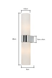 BHS Lighting Wendy Bathroom Wall Light in Silver - thumbnail 5