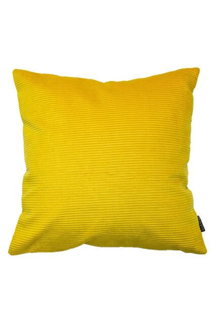 Paoletti Munich Ribbed Corduroy Cushion in Yellow - Size: 45 cm x 45 cm - image 1