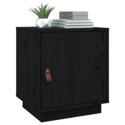 Berkfield Home Bedside Cabinets 2 pcs Black 40x34x45 cm Solid Wood Pine - Size: 40 x 34 x 45 cm - thumbnail 4