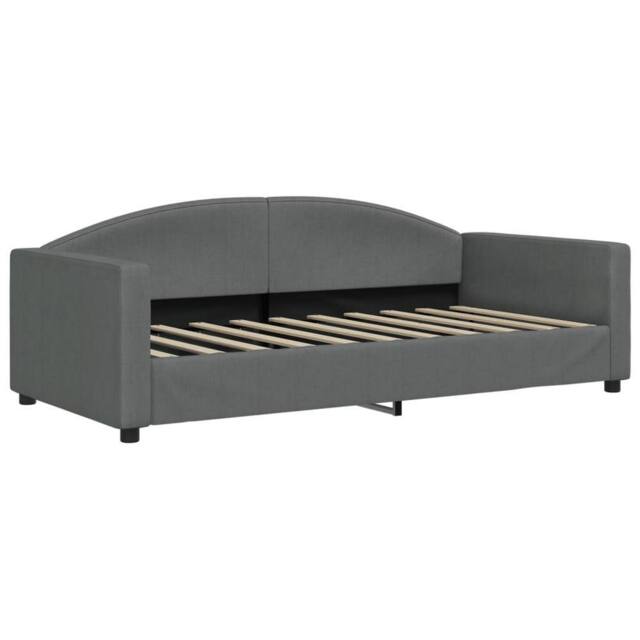 Berkfield Home Day Bed Dark Grey 90x190 cm Fabric - image 1