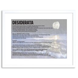 "Artery8 Wall Art Print Desiderata Ehrmann Placidly Noise Haste Quote Artwork Framed 9X7 Inch in White - Size: W7"" x H9""" - thumbnail 1