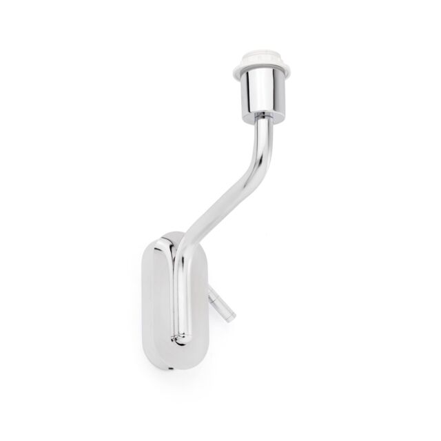 Netlighting Eterna 1 Light Indoor Wall Reading Light Chrome Shade Not Included E27 in Grey - image 1