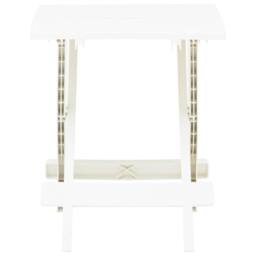 Berkfield Home Durable Folding Garden Table White 45x43x50 cm Plastic - Size: 45 x 43 x 50 cm - thumbnail 3