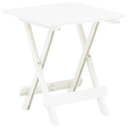 Berkfield Home Durable Folding Garden Table White 45x43x50 cm Plastic - Size: 45 x 43 x 50 cm - thumbnail 2