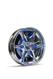 Menkind RED5 Neon Rim Automotive Style Wall Clock With LED Glow in Silver - thumbnail 2