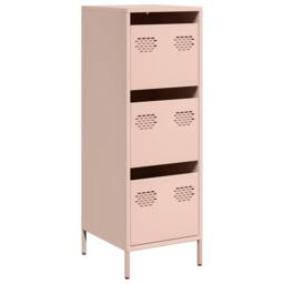 Berkfield Home Highboard Pink 39x35x103.5 cm Steel - thumbnail 3