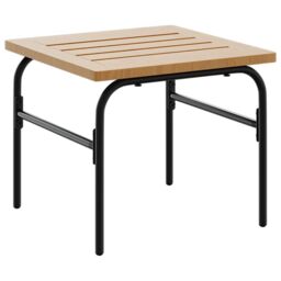 Berkfield Home Garden Nest of Coffee Tables 2 pcs Brown & Black Steel - thumbnail 4