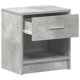 Berkfield Home Durable Bedside Cabinet with Drawer Concrete Grey 39x28x41 cm - Size: 39 x 28 x 41 cm - thumbnail 5
