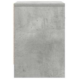 Berkfield Home Durable Bedside Cabinet with Drawer Concrete Grey 39x28x41 cm - Size: 39 x 28 x 41 cm - thumbnail 7