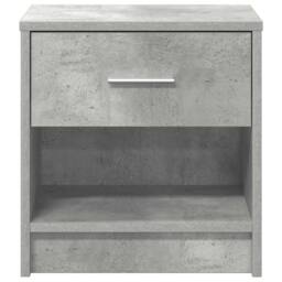 Berkfield Home Durable Bedside Cabinet with Drawer Concrete Grey 39x28x41 cm - Size: 39 x 28 x 41 cm - thumbnail 4