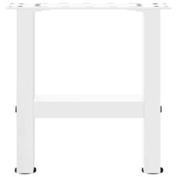 Berkfield Home Coffee Table Legs White 2 pcs 30x(30-31) cm Steel - thumbnail 5