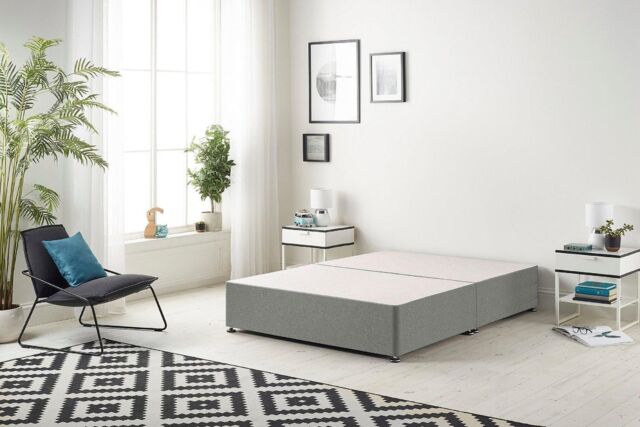 Somnior Ziggy Platform Bed Base in Silver - Size: Small Double - image 1
