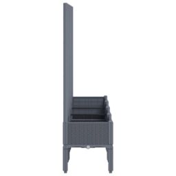 Berkfield Home Garden Planter with Trellis Blue Grey 160x40x142 cm PP - Size: 160 x 40 x 142 cm - thumbnail 4