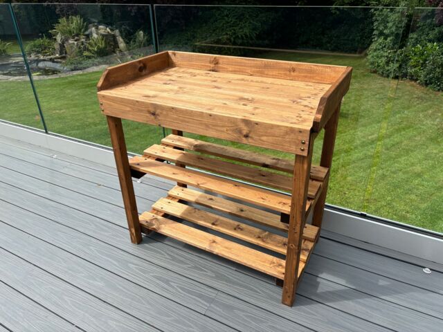 Charles Taylor Trading Deluxe Davenport Utlity/BBQ Table Large in Brown - image 1