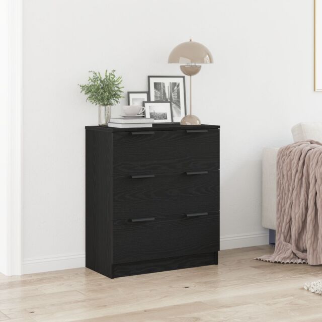 Berkfield Home Black Oak Sideboard 60x30x70 cm Manufactured Wood - Size: 60 x 30 x 70 cm