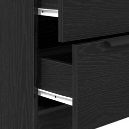 Berkfield Home Black Oak Sideboard 60x30x70 cm Manufactured Wood - Size: 60 x 30 x 70 cm - thumbnail 9