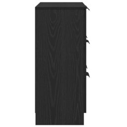 Berkfield Home Black Oak Sideboard 60x30x70 cm Manufactured Wood - Size: 60 x 30 x 70 cm - thumbnail 8