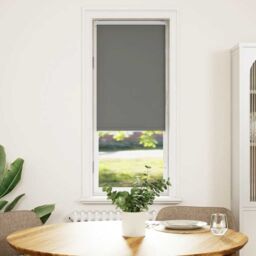 Berkfield Home Roller Blind Blackout Grey 55x150 cm Fabric Width 50.7 cm Polyester - thumbnail 1