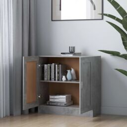 Berkfield Home Book Cabinet Concrete Grey 82.5x30.5x80 cm Engineered Wood - thumbnail 3