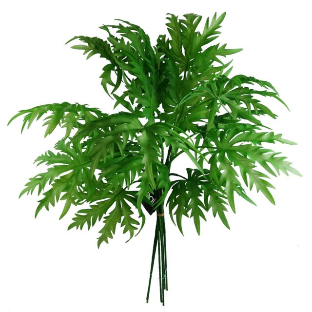 Leaf Pack of 6 x 85cm Artificial Foliage Stem in Green - Size: 6 x 85 cm - image 1