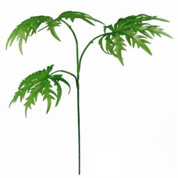 Leaf Pack of 6 x 85cm Artificial Foliage Stem in Green - Size: 6 x 85 cm - thumbnail 5
