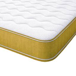eXtreme Comfort Ltd Essentials Colour Border Hybrid Mattress Memory Foam Spring Support in Yellow - Size: Small Double - thumbnail 3