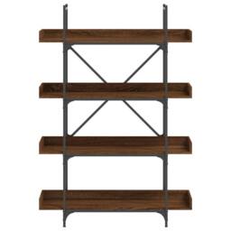 Berkfield Home Decorative Bookcase 4-Tier Brown Oak 100x33x145.5 cm Engineered Wood - thumbnail 4