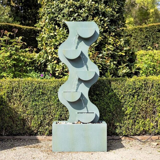 Primrose Monsanto Tiered Cascading Zinc Water Feature 122cm in Grey - image 1