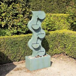 Primrose Monsanto Tiered Cascading Zinc Water Feature 122cm in Grey - thumbnail 2