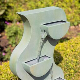 Primrose Monsanto Tiered Cascading Zinc Water Feature 122cm in Grey - thumbnail 4
