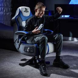 X Rocker Official Playstation Legend Console Gaming Chair with Speakers in Blue - thumbnail 2